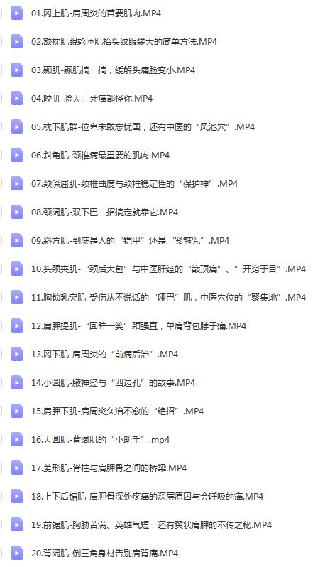 图片[2]- 断层说中医康复-段佳强《每日一肌》54讲高清视频教程