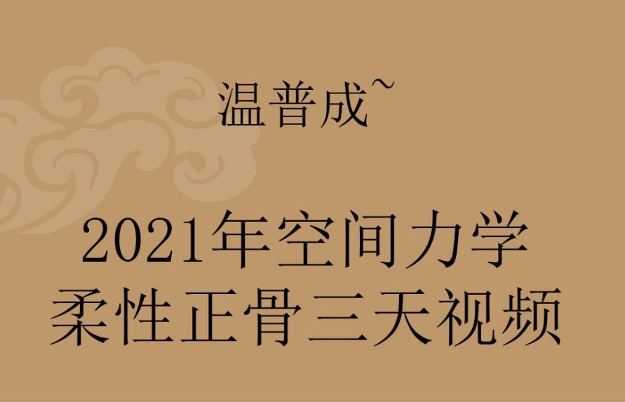 温普成空间力学柔性正骨视频教程