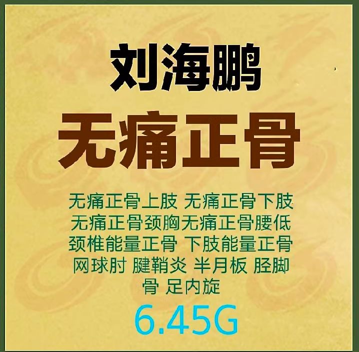  刘海鹏易学好用的无痛中医正骨视频教程-中医免费自学网