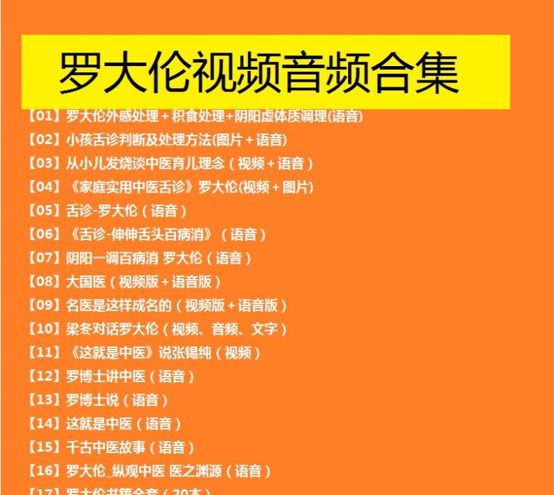  罗大伦老师舌诊讲座音频视频教程合集-中医免费自学网